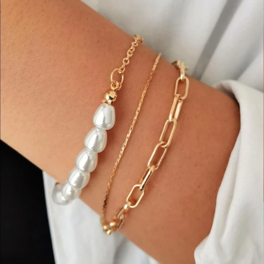 3 Pc. Faux Pearl Bracelet Set